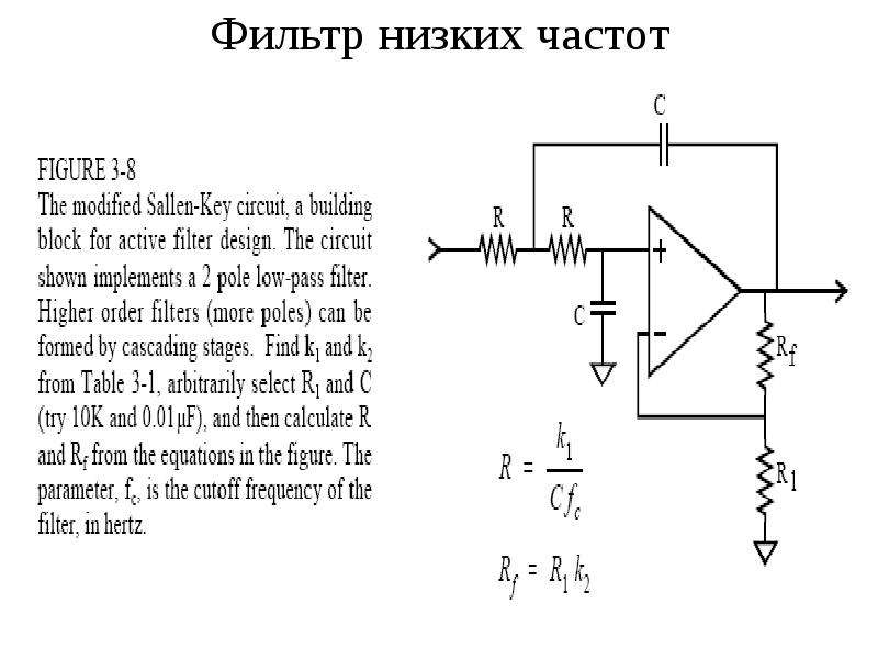 Фильтры нч и вч схемы