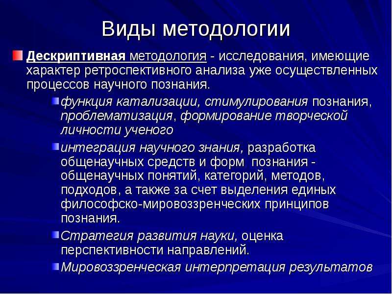 Понятие методологии