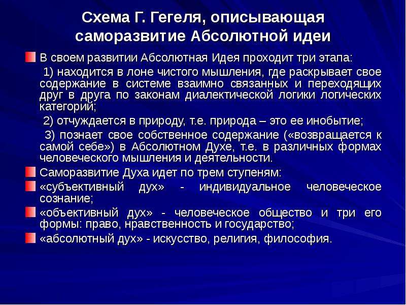 Абсолютный пройти. Абсолютная идея по Гегелю. Этапы развития абсолютной идеи Гегеля. Стадии развития абсолютной идеи Гегеля. Основные концепции Гегеля.