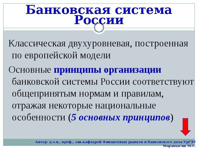 Банковская система рф презентация