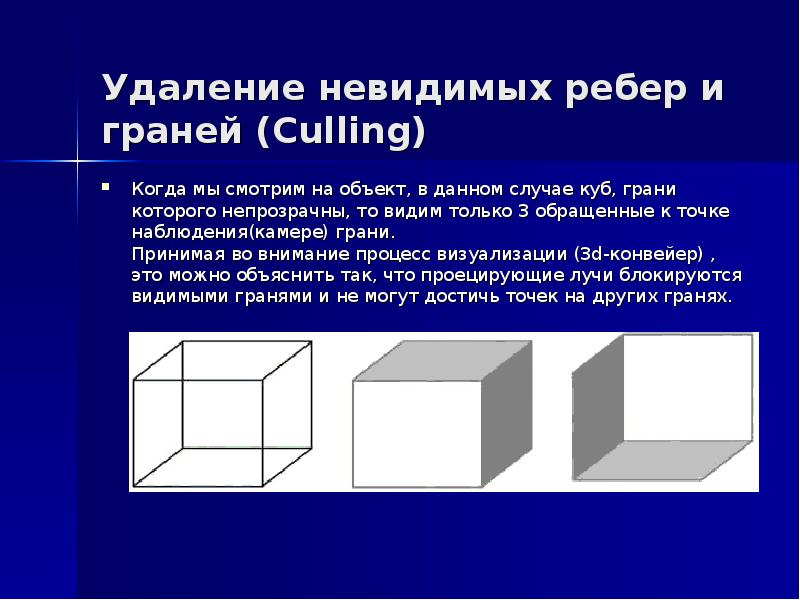 Невидимые ребра куба. Куб грани ребра. Алгоритмы удаления невидимых граней. Невидимая грань Куба.