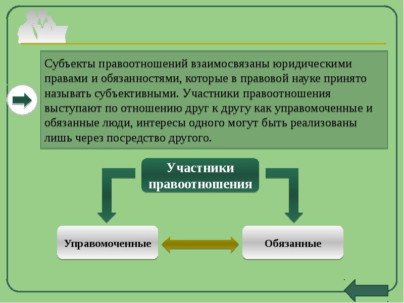 Презентация правоотношения и их особенности