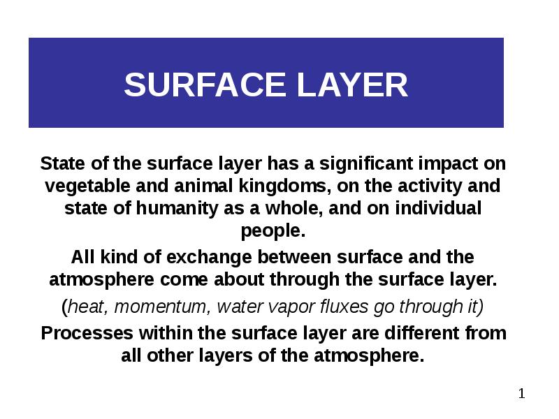 Surface Layer Meaning