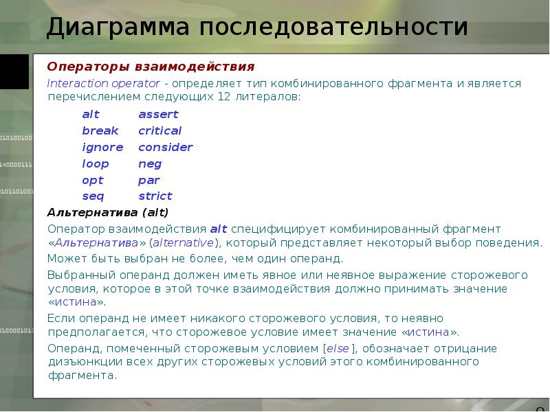 Определить оператора программа