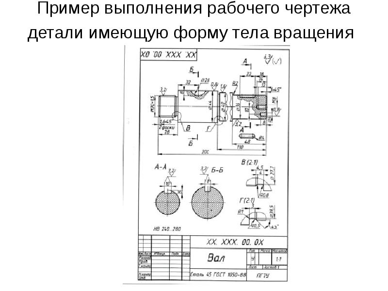 Как изображаются на чертеже детали имеющие форму тел вращения