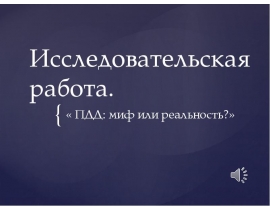 ПДД: миф или реальность
