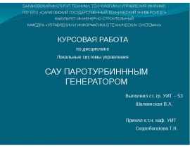Сау Паротурбинным генератором