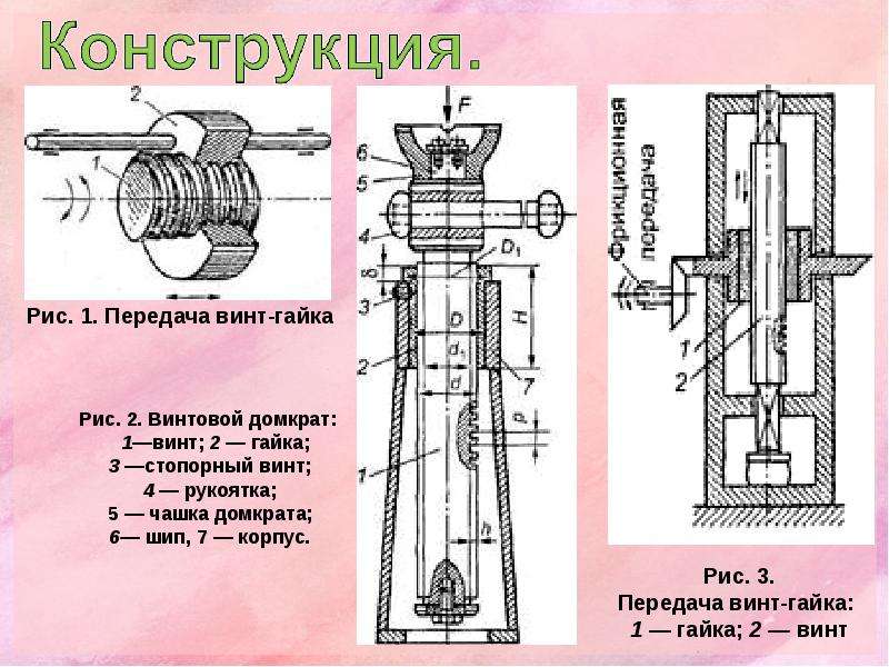 Расчет передачи винт гайка эксель