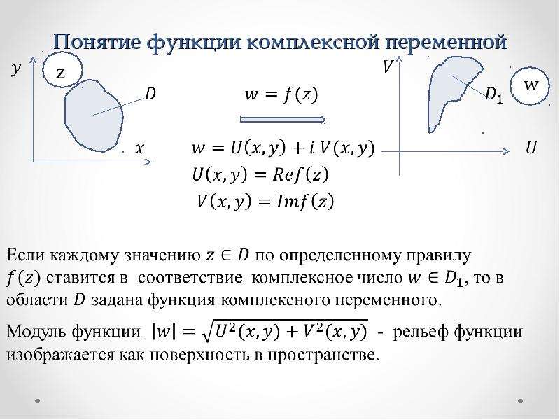 Понятие функции. Понятие функции комплексной переменной. Модуль и аргумент функции комплексного переменного.. Аргумент комплексной переменной. Вычисления значений функции комплексного переменного.