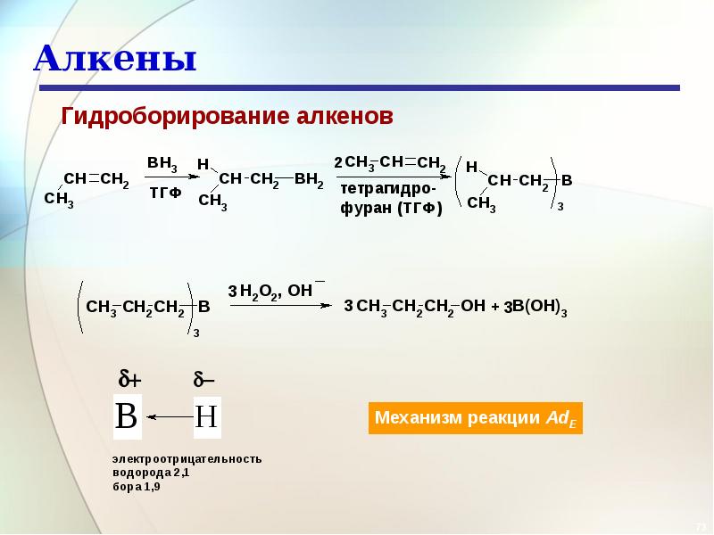 4 формулы алкенов. Гидроборирование алкенов механизм. Гидробромирование алкенов механизм. Гидроборирование алкенов механизм реакции. Реакция гидроборирования алкенов.