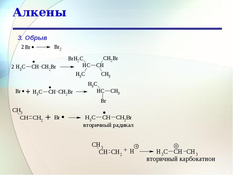 Общая схема получения алкенов это процесс