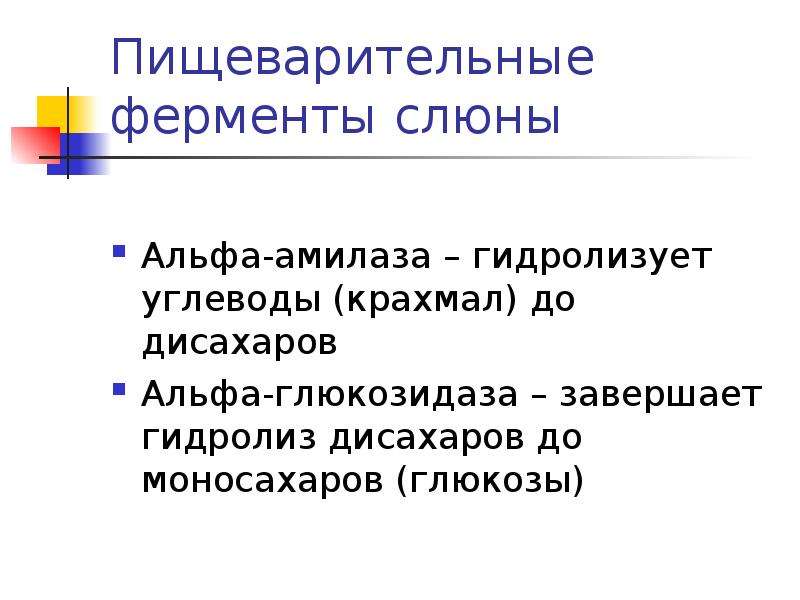 Ферменты слюны. Пищеварительные ферменты слюны. Альфа глюкозидаза. Альфа амилаза гидролизует. Амилаза пищеварительный фермент.