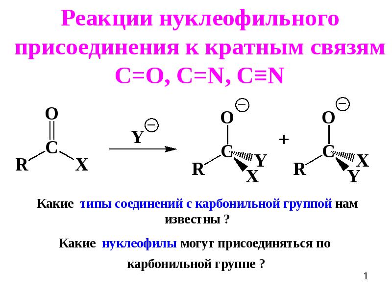 Присоединение связь. Нуклеофильное присоединение карбонильных соединений. Нуклеофильное присоединение алкенов механизм. Механизм нуклеофильного соединения. Схема реакции нуклеофильного присоединения.