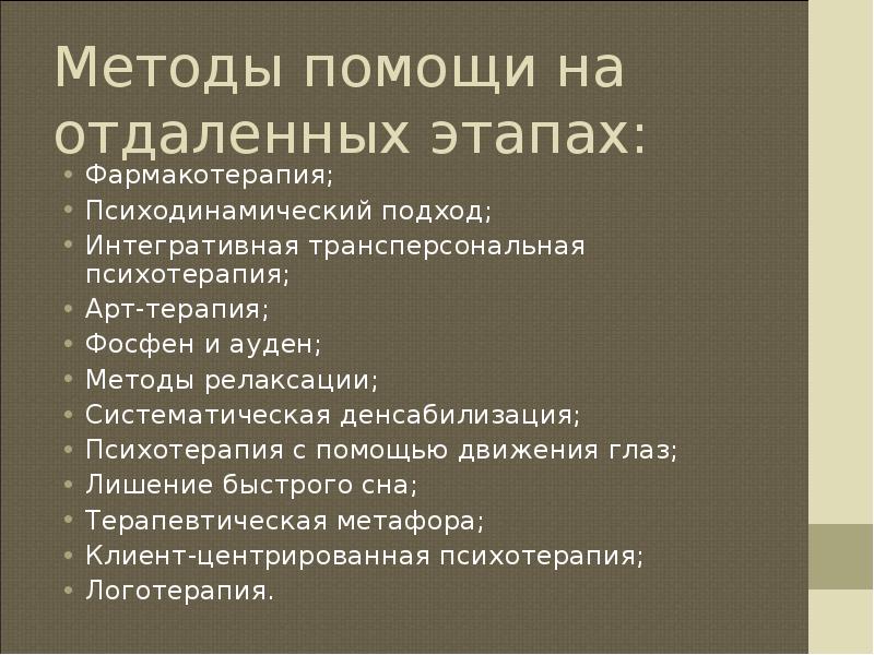 Методы помощи