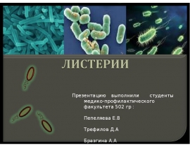 ГП листерии в гигиене питания