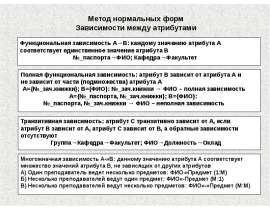 Метод нормальных форм
