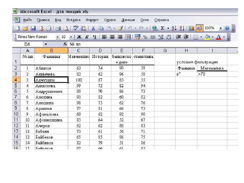 Презентация на тему табличный процессор excel