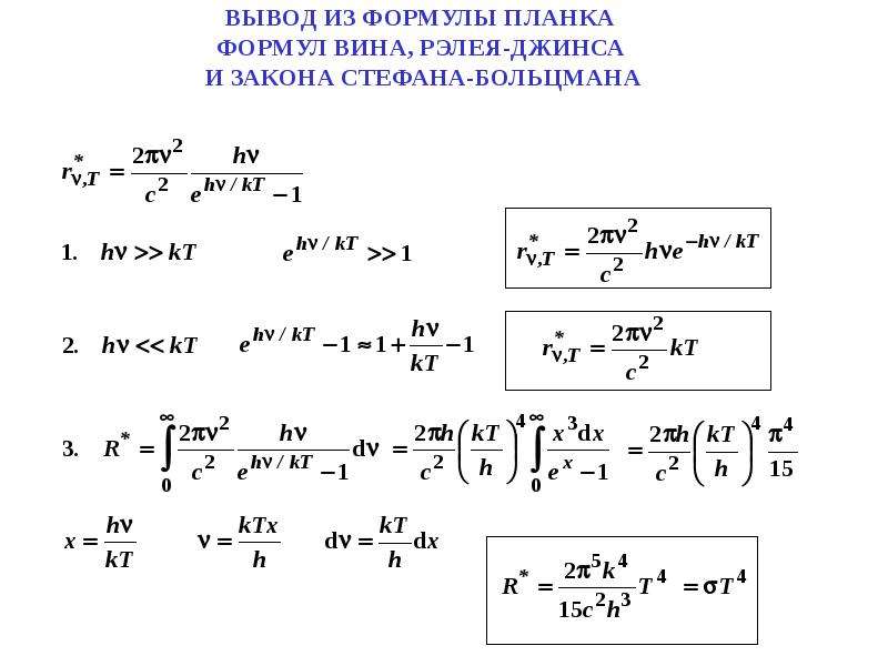 Вина заключение. Формула Релея-джинса, формула вина. Формула Рэлея джинса для теплового излучения. Формула Рэлея джинса формула планка. Формулы Рэлея-джинса и планка.