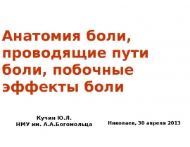 Анатомия боли