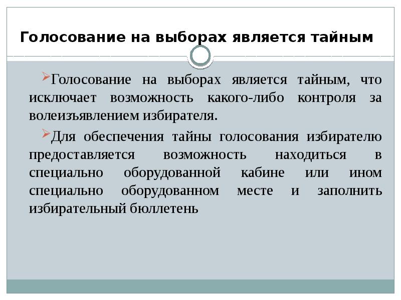 Голосование является