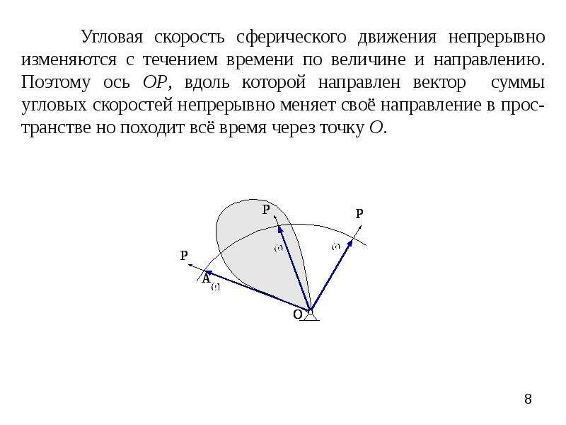 Поэтому направлению. Угловая скорость при сферическом движении. Уравнение сферического движения. Сферическое движение. Сферическое движение твердого тела теоретическая механика.