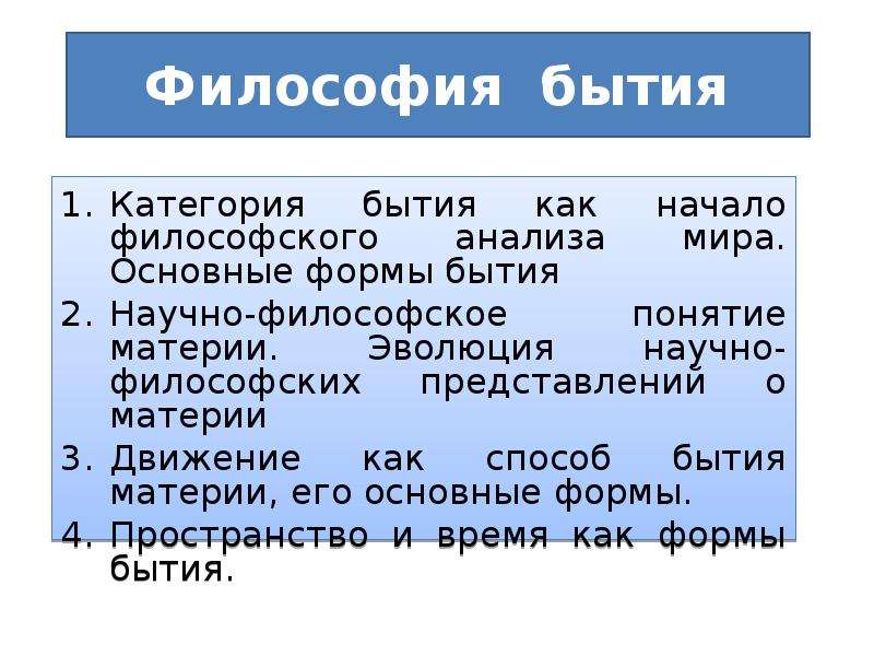 Философия бытия презентация