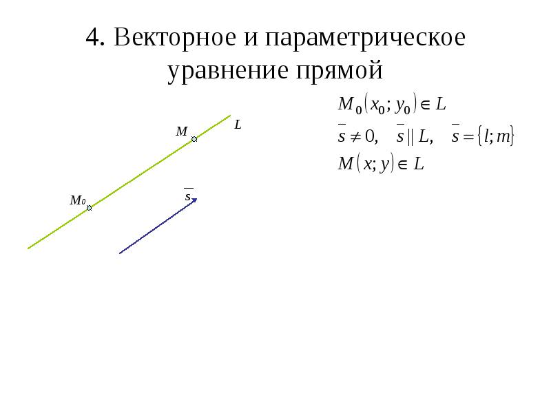 Параметрическое уравнение прямой