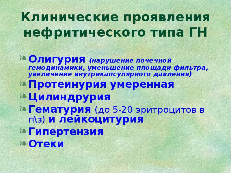 Протеинурия лейкоцитурия цилиндрурия