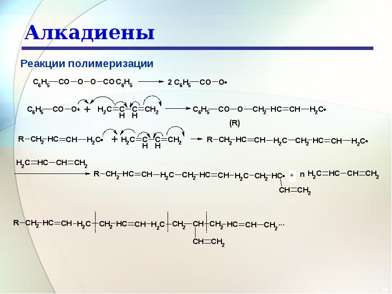 Алкадиены реакции