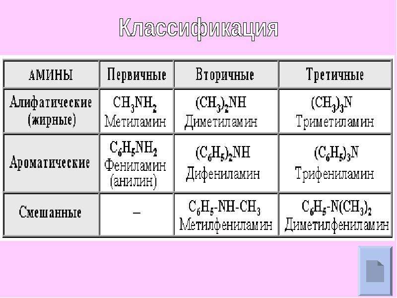 План конспект амины