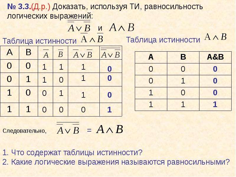 Логические функции в excel презентация