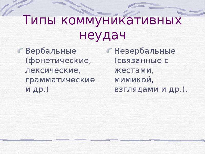 Коммуникативные типы. Типы коммуникативных неуда. Виды коммуникативных неудач. Причины и типы коммуникативных неудач. Причины и типы коммуникативных неудач примеры.