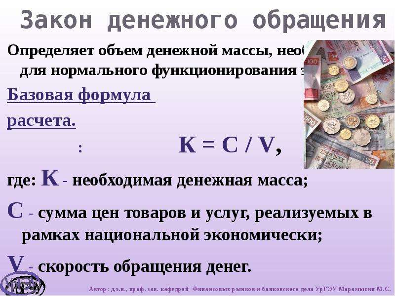 Сложный план на тему деньги и проблемы денежного обращения