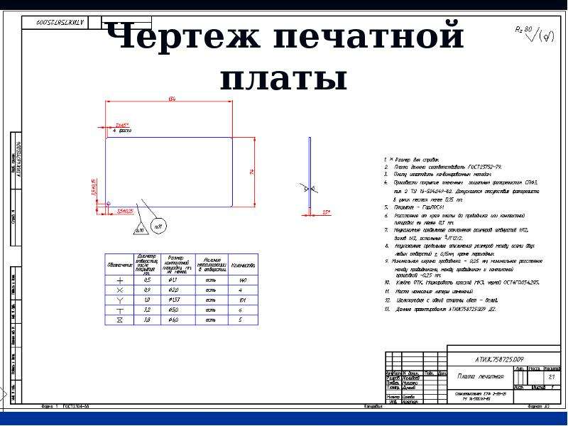 Печатный чертеж