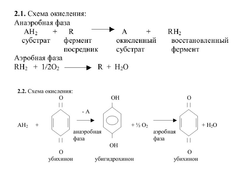 Схема процесса окисления o2 2o 2