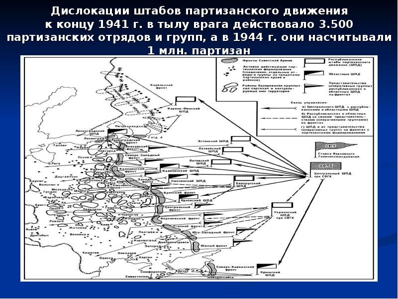 Карта партизанского движения