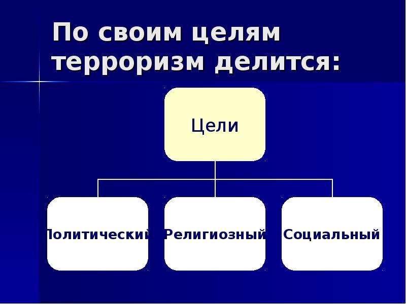 Что является главной целью террористов