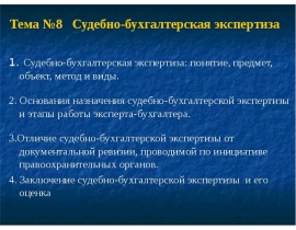 Судебно-бухгалтерская экспертиза