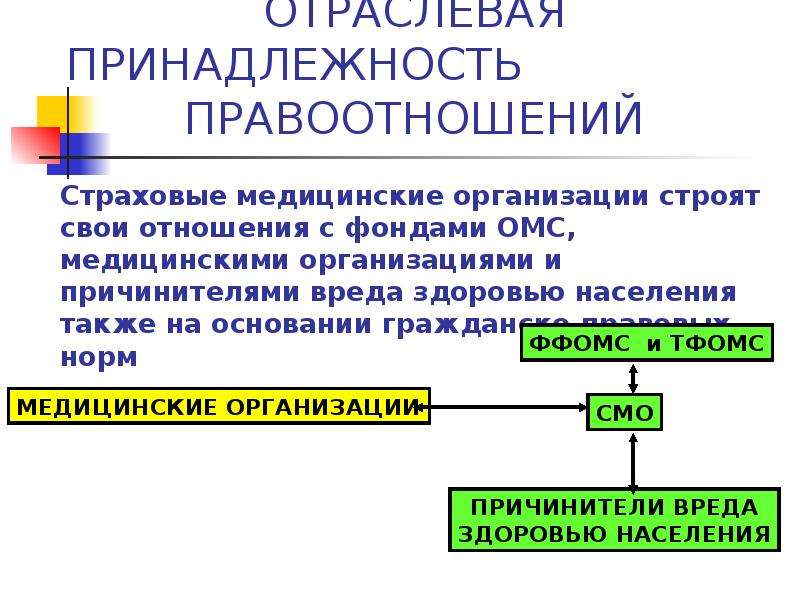 Правовая принадлежность. Отраслевая принадлежность правоотношений. Определите отраслевую принадлежность отношений. Правоотношения между смо и ТФОМС регулируются договором. Отраслевая принадлежность договора.