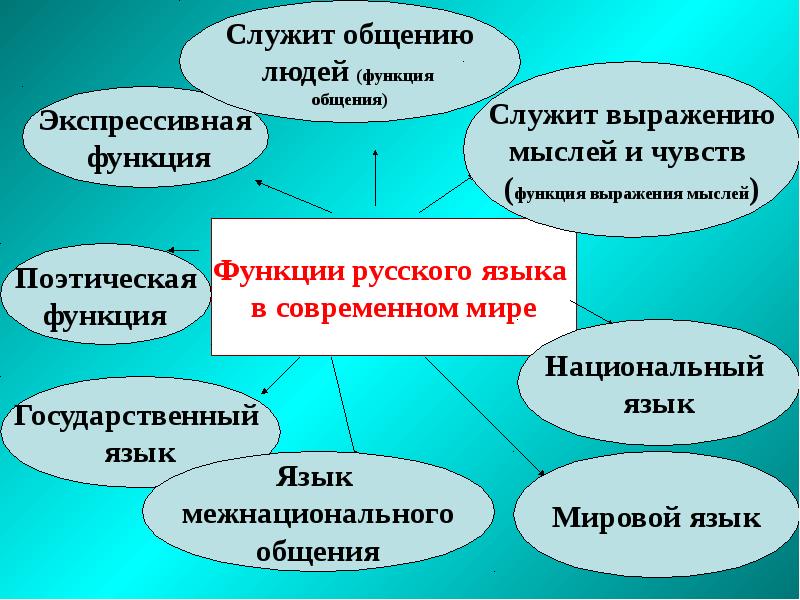 Презентация основные функции языка