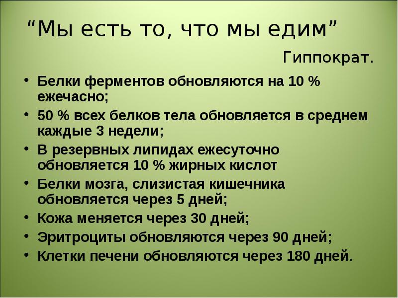 Ты это то что ты ешь проект