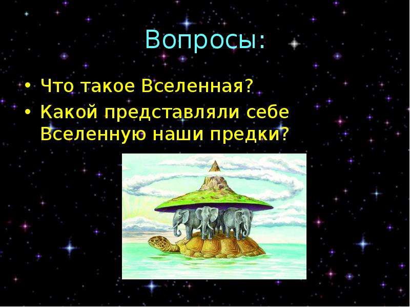 Представление о вселенной презентация