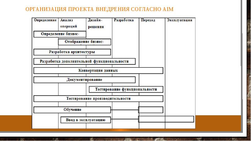 Организация проекта. Методология aim. Границы проекта внедрения. Проект 