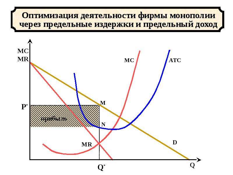 Деятельность фирмы в условиях монополии проект