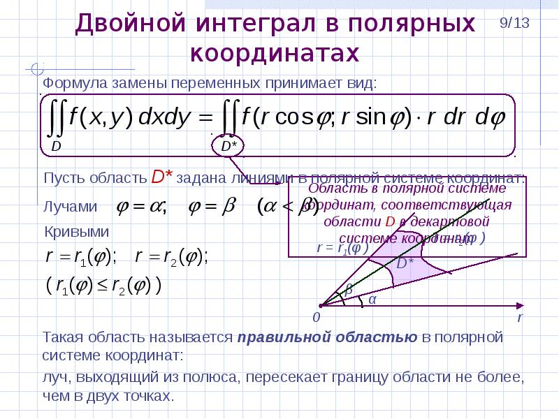 В двойном интеграле изобразить область d на чертеже перейти к повторному онлайн