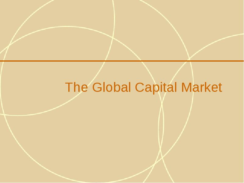 Global capital