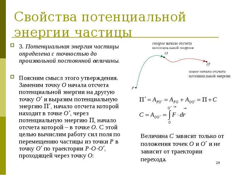 Энергия частицы. Свойства потенциальной энергии. Потенциальная энергия частицы. Потенциальная энергия частицы формула. Начало отсчета потенциалов.