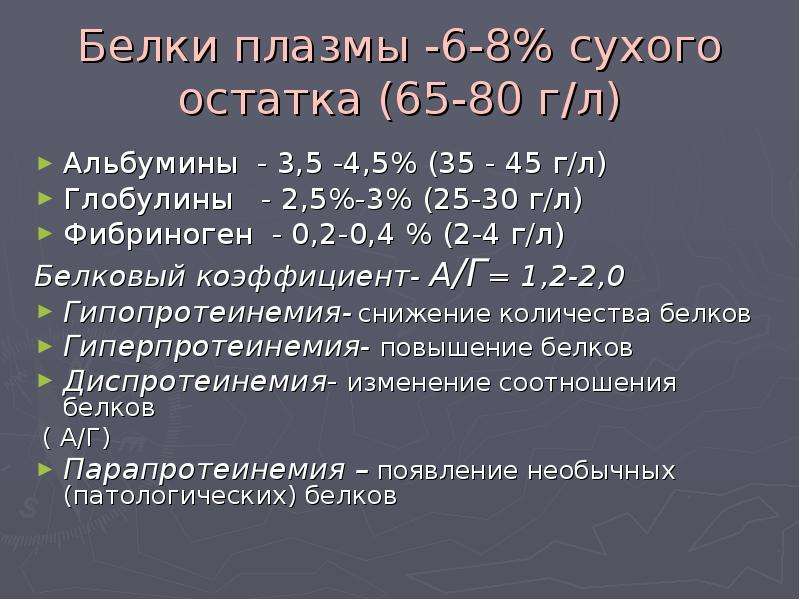 Общий белок. Белковый коэффициент крови. Содержание глобулинов в плазме крови составляет. Значение белкового коэффициента. Белковый коэффициент крови значение.