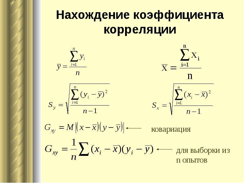 Выборочный коэффициент корреляции