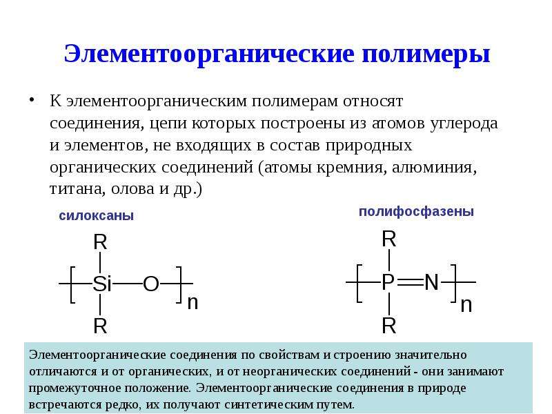 К полимерам относятся